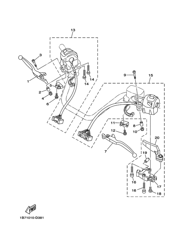 CP250 Переключатель руля рычаг