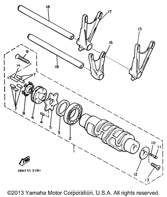 XVZ13DT Копирный вал