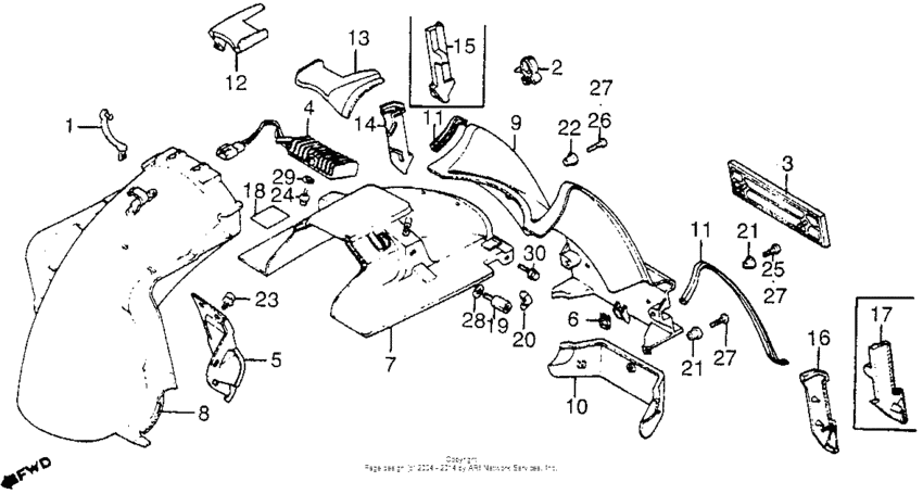 120i/a/lrear fender 84-85