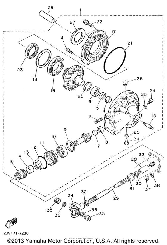 XV535SHC Ведущий вал