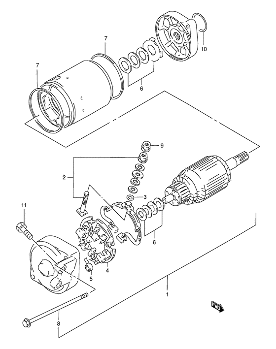 DR350 Стартерный мотор