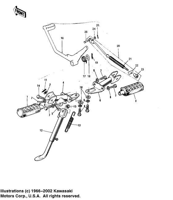 Footrests/stand/brake pedal