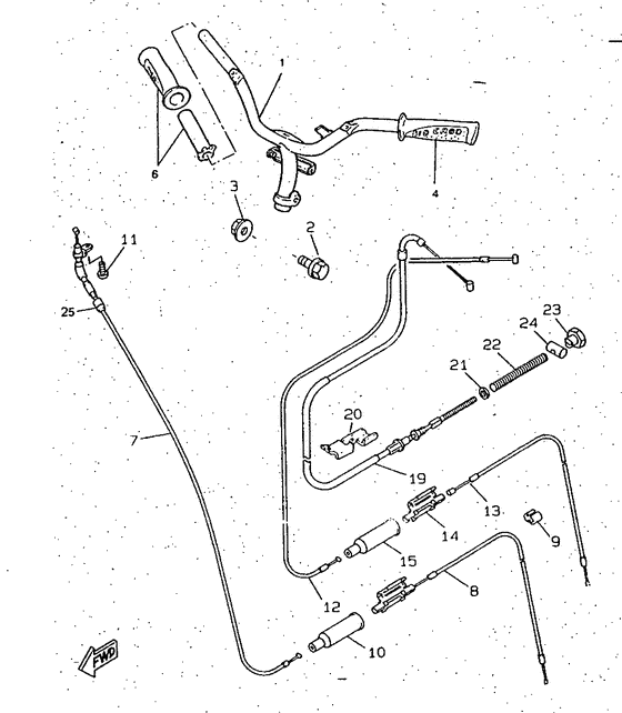 CW50RS Steering handle. cable