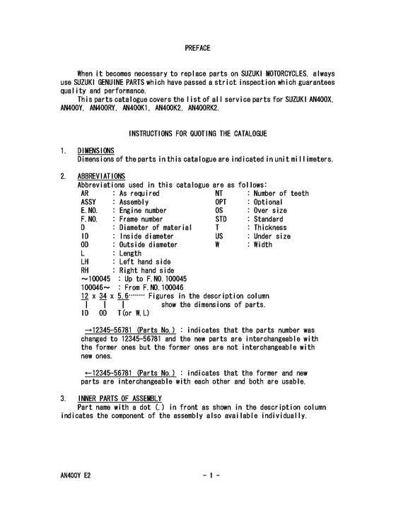 AN400 Catalog preface