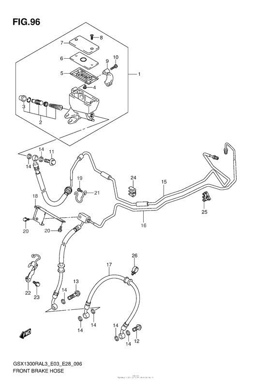Front Brake Hose (Gsx1300Ral3 E03)