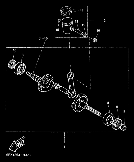 Vilebrequin piston