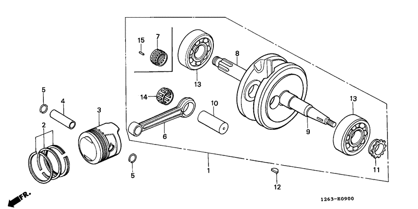 Crankshaft/piston