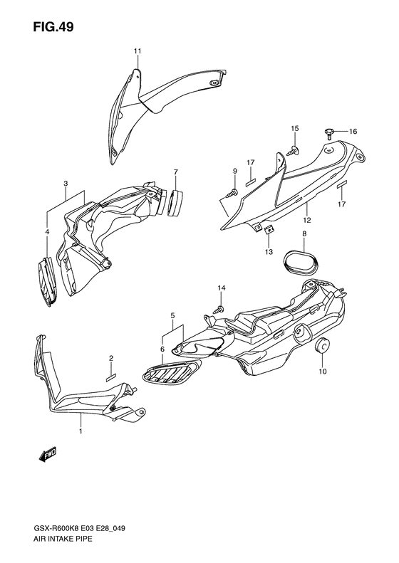 Air intake pipe