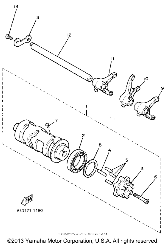 XV1100UC Копирный вал