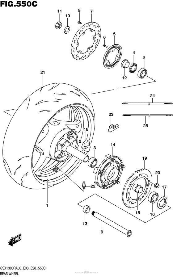 Rear Wheel (Gsx1300Ral6 E33)