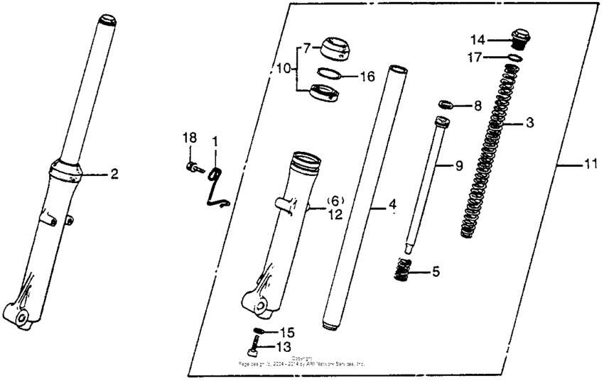 Front fork 83-84