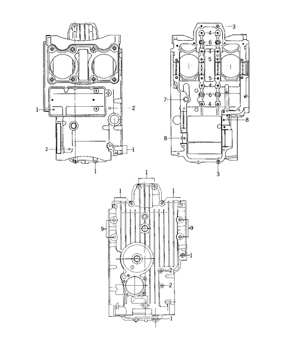 KZ400 Crankcase bolt & stud pattern