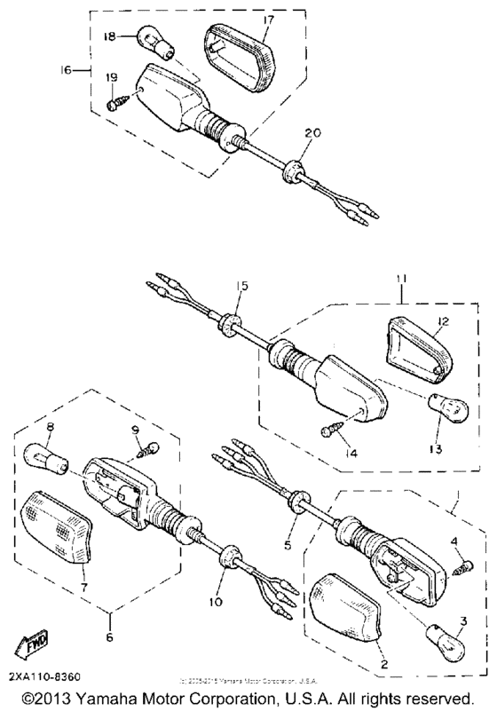 YX600WC Поворотники