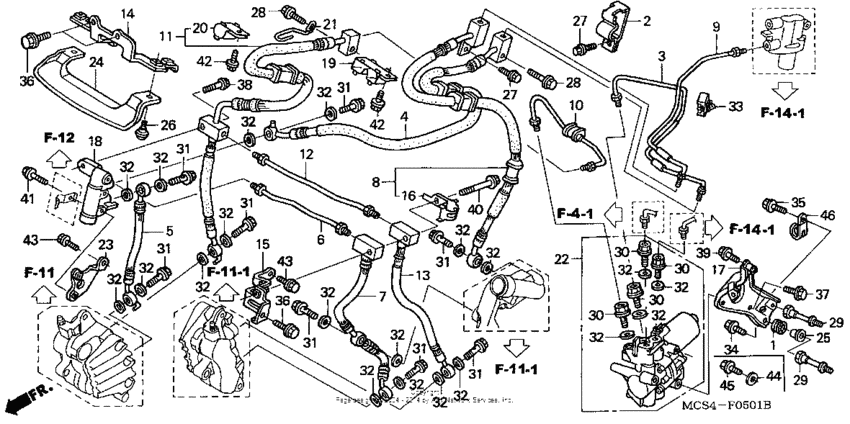 Front brake hose (st1300a)