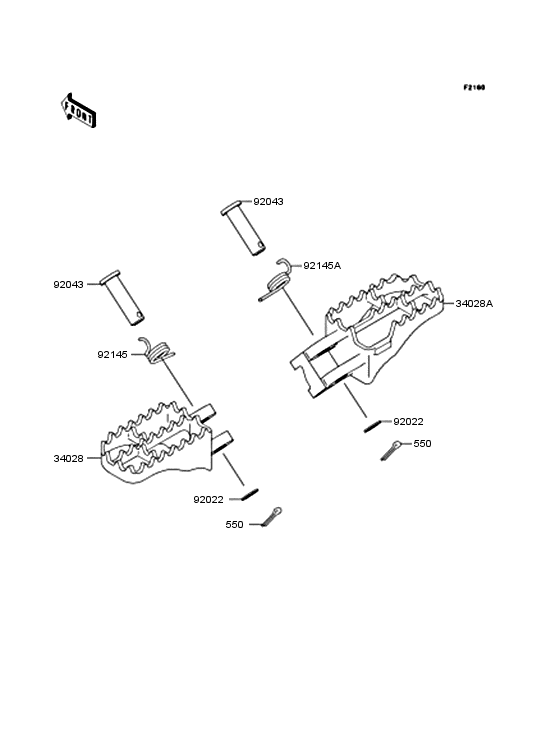 KX125 Подножки