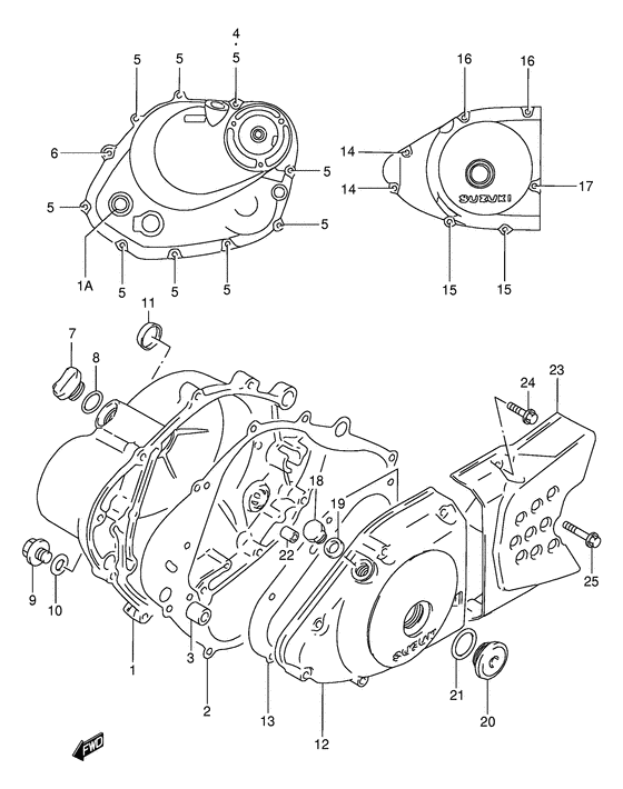 Crankcase cover ass`y  (v