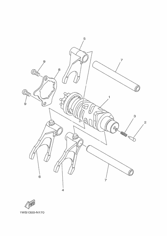 Shift cam & fork