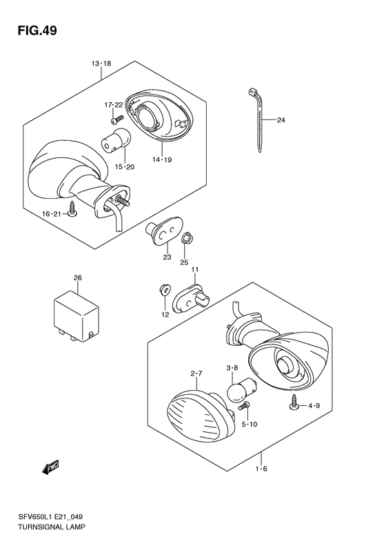 SFV650 (ABS) Поворотники