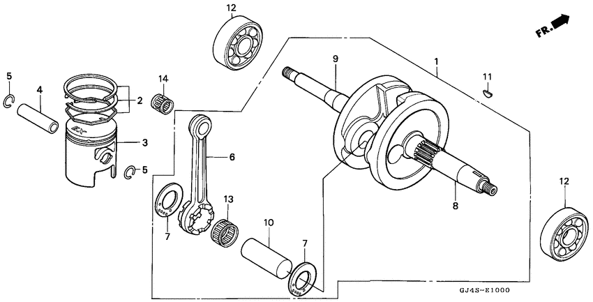 Crankshaft/piston