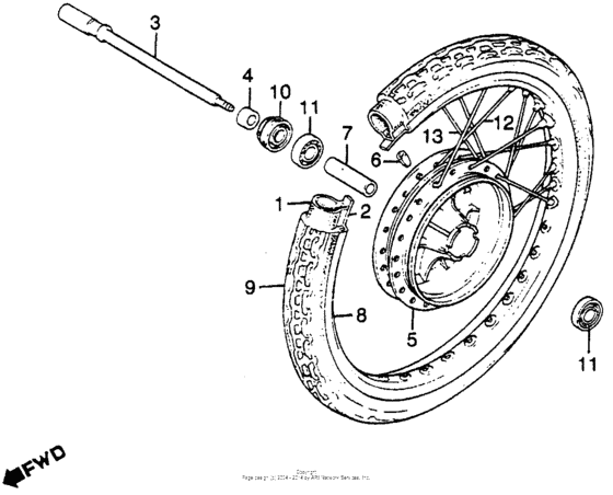 Cm450e front wheel