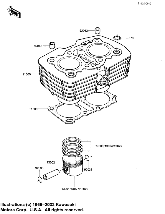 Cylinder/pistons
