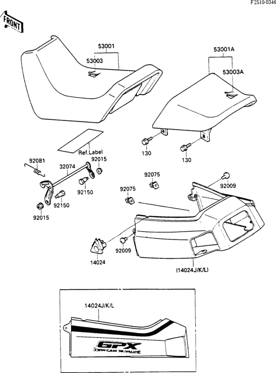 Seat(zx600-c2/c3)