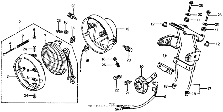 Headlight + horn 79