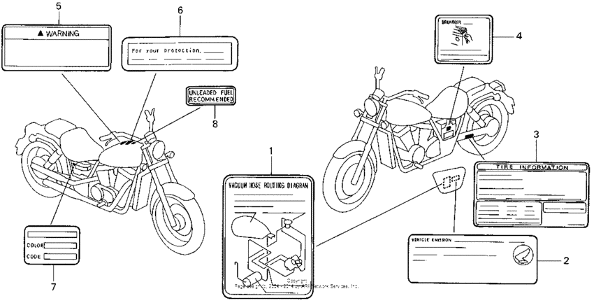 Vt1100c2caution label