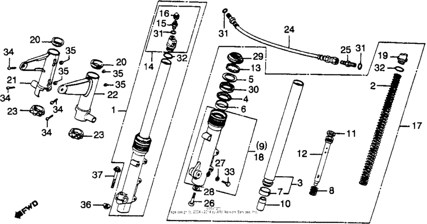 Front fork 81-82