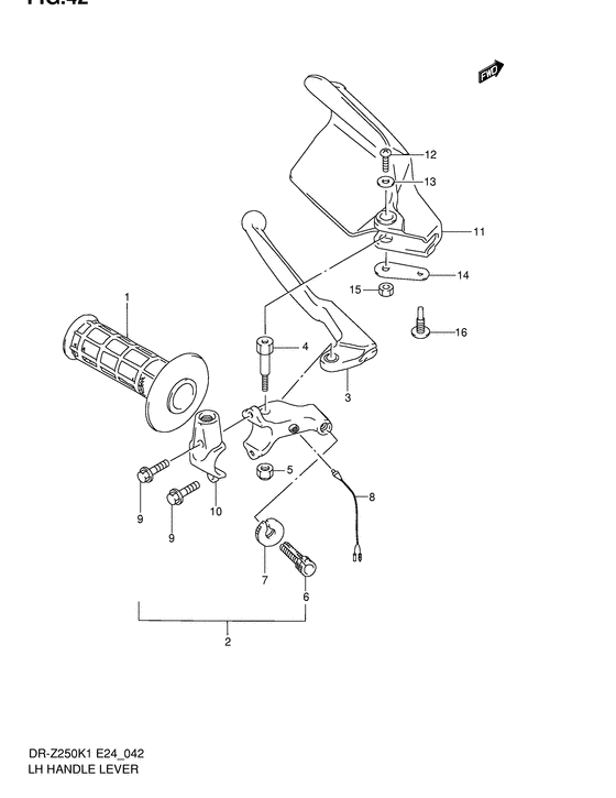 Lh handle lever