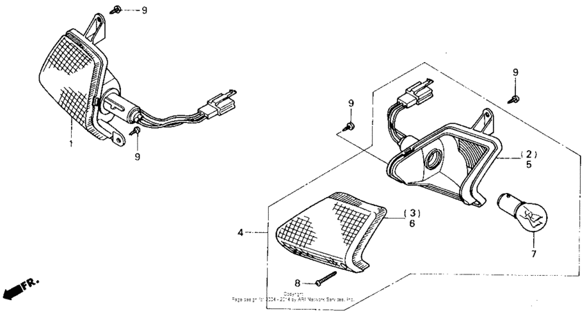 CH250 Задний фонарь