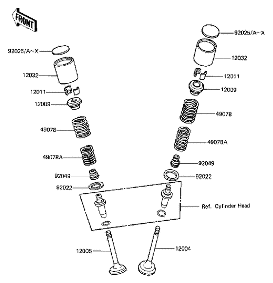 KZ750 CSR Клапана