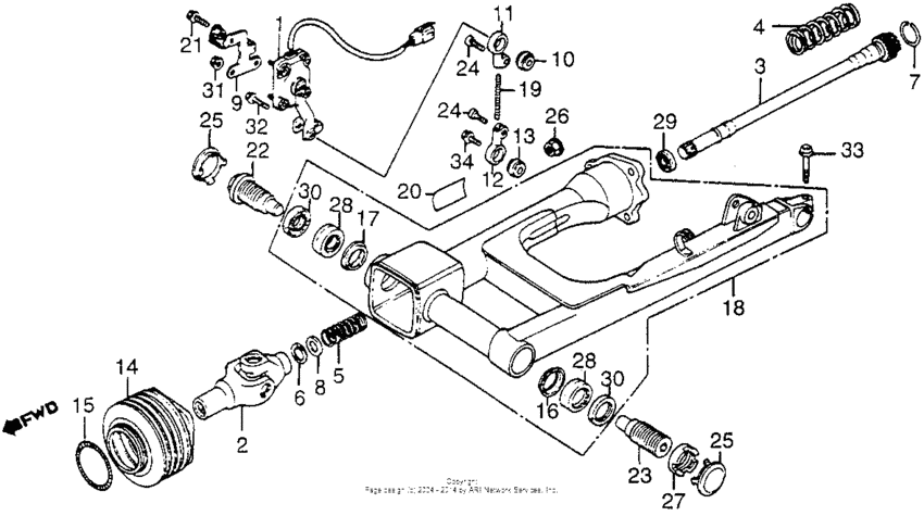 Swingarm + driveshaft