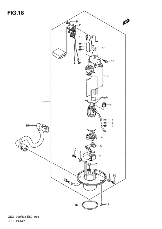 GSX1300R Топливный насос
