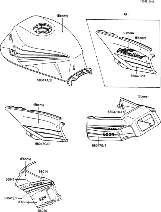 ZX600 Decals(ebony)(zx600-c1)