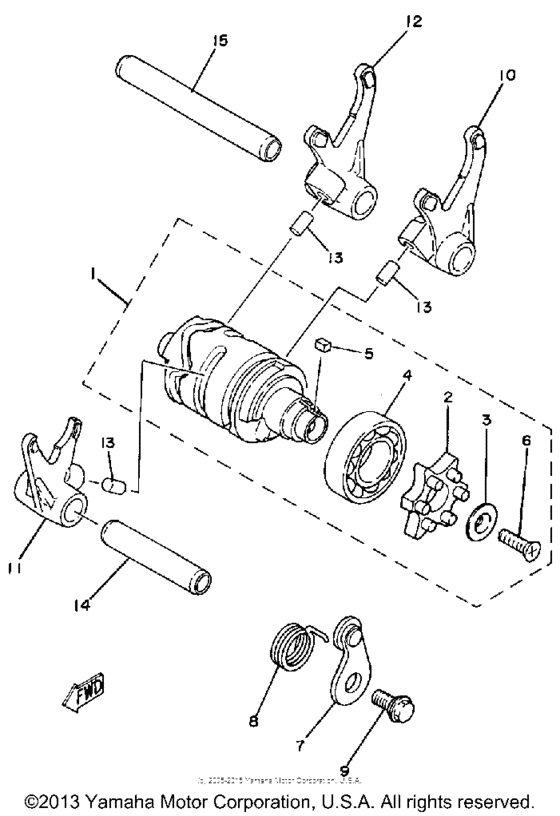 Shift cam-fork