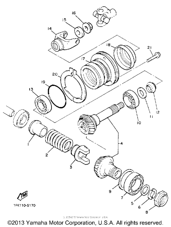 XVZ13DDC Промежуточный ведущий вал