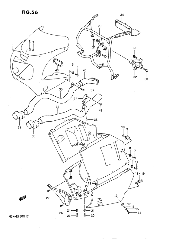 Cowling fitting set
