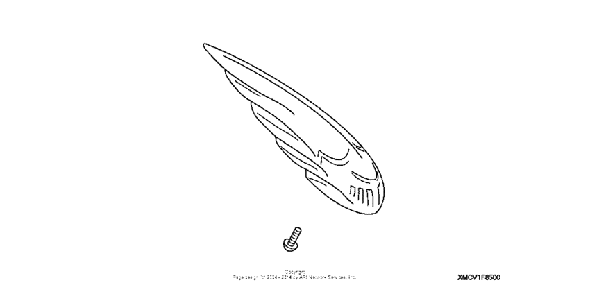 VTX1800N3 Chrome front fender ornament