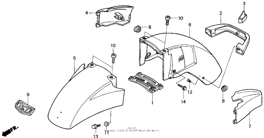 GL1500I Переднее крыло