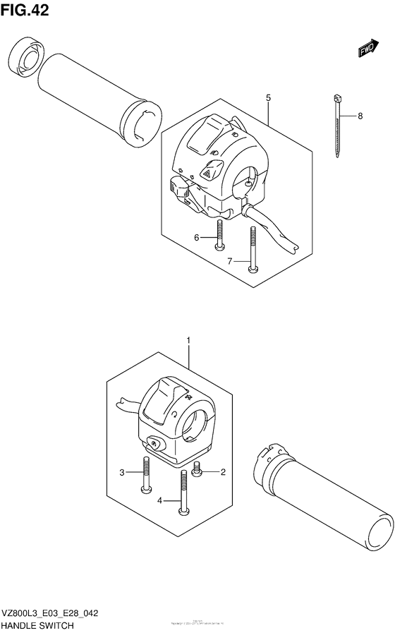 VZ800 Рулевые переключатели