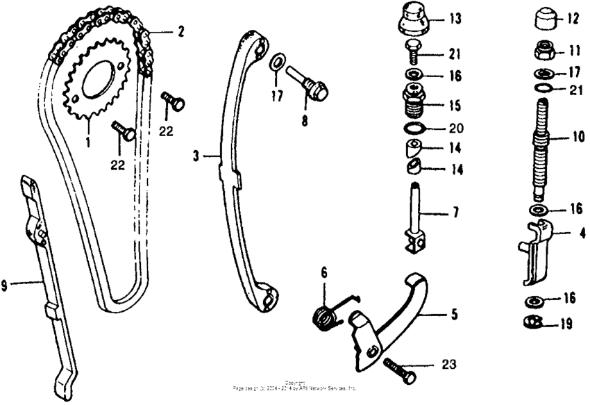 Cam chain + tensioner