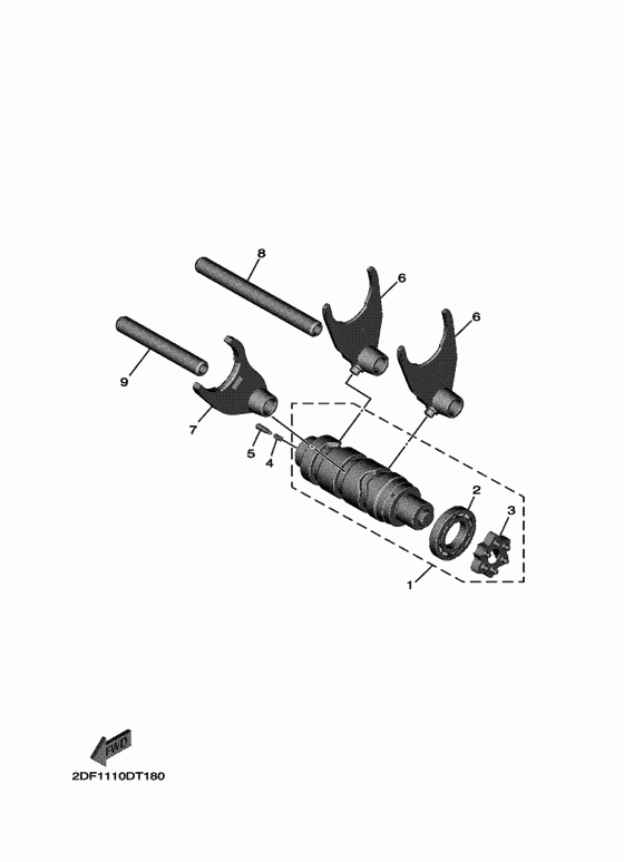 Shift cam & fork