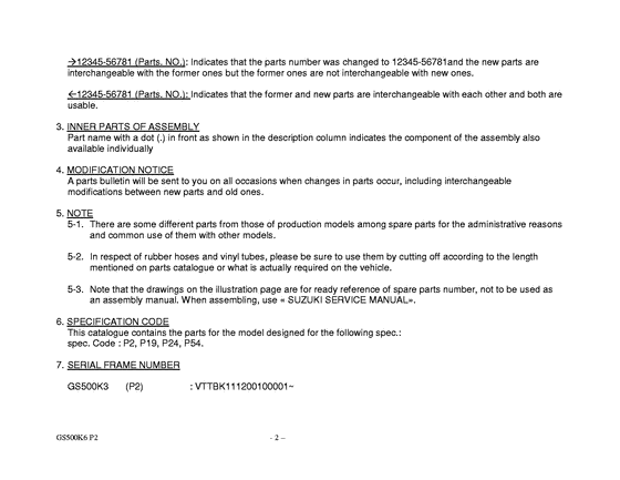 GS500 Catalog preface