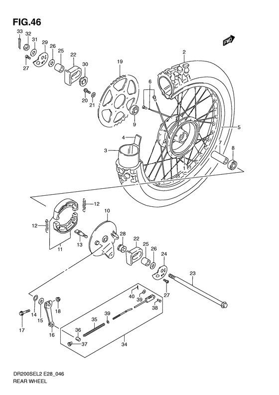 Rear wheel complete assy