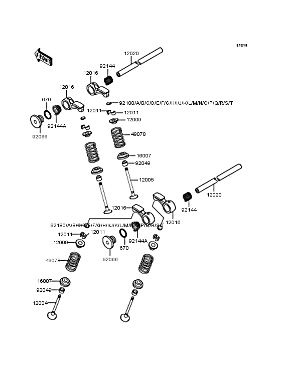 Rocker arms/valves