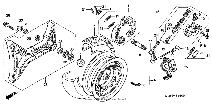Rear wheel + swingarm