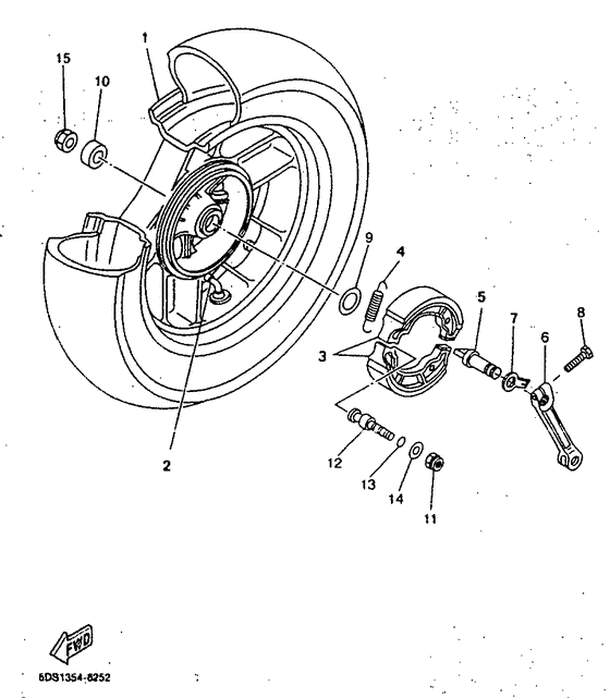 YP125R Переднее колесо
