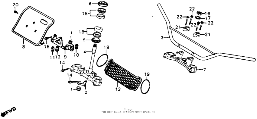 Handlebar + top bridge 81