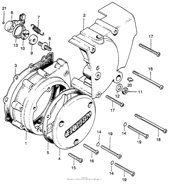 Left crankcase cover + rearcover